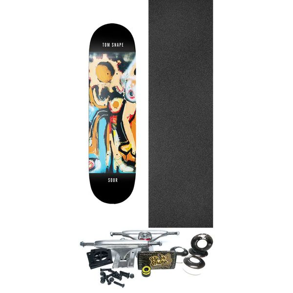 Sour Solution Skateboards Tom Snape Whare Art Skateboard Deck - 8.5" x 32" - Complete Skateboard Bundle